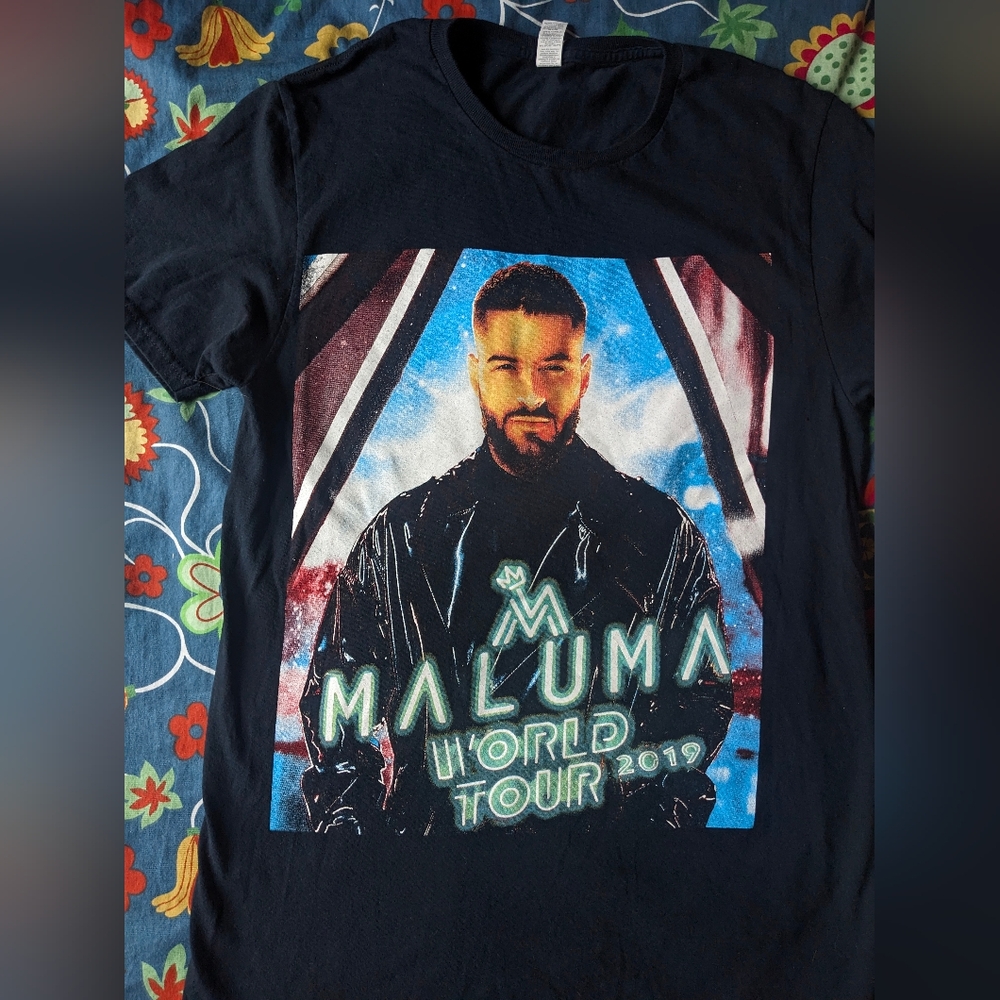 Vintage Maluma World Tour 2019 Black T-Shirt